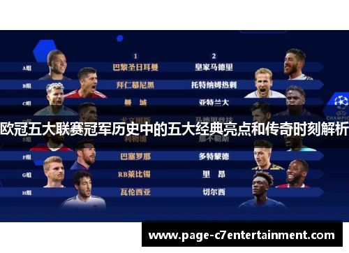欧冠五大联赛冠军历史中的五大经典亮点和传奇时刻解析