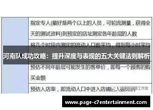 河南队成功攻略：提升深度与表现的五大关键法则解析