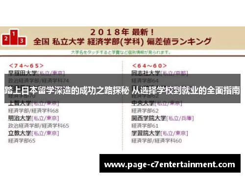 踏上日本留学深造的成功之路探秘 从选择学校到就业的全面指南